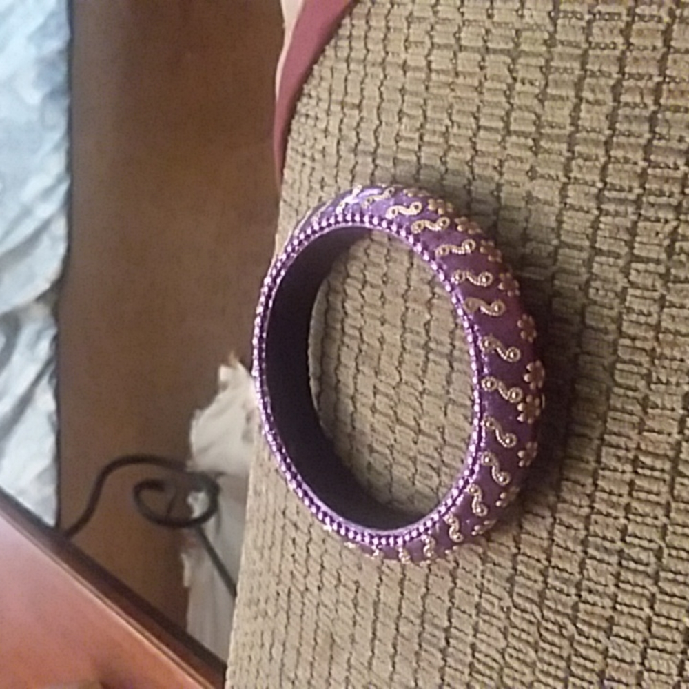 Purple  and gold bracelet